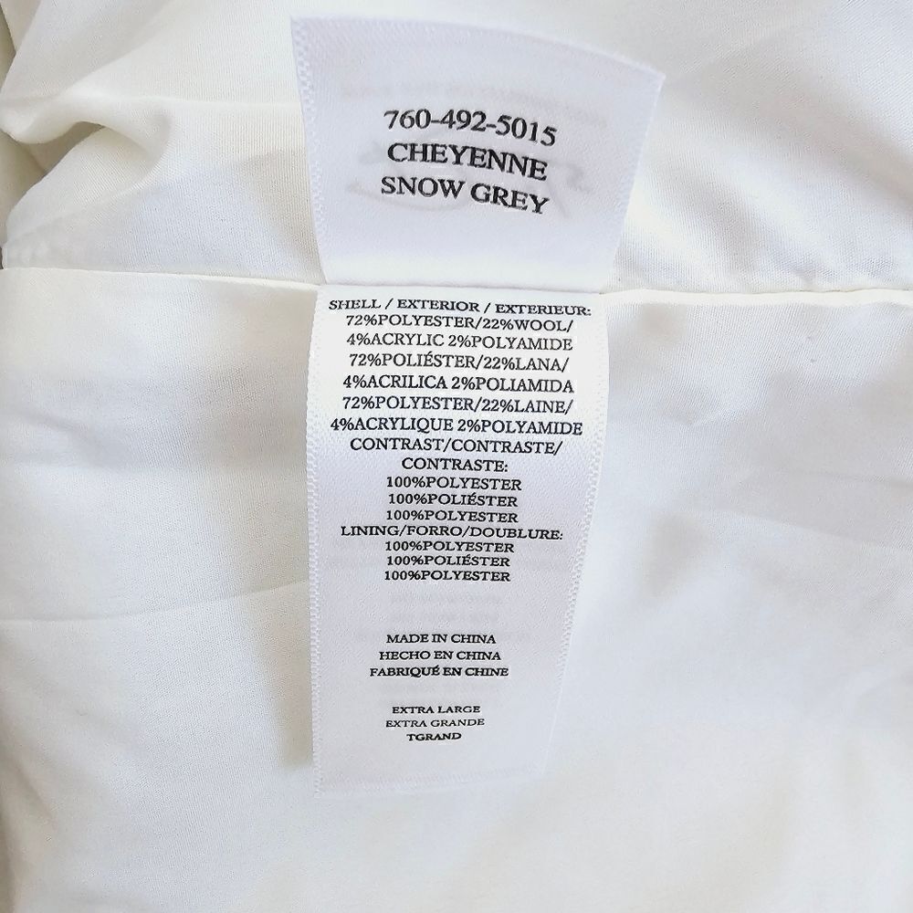 New! Rails Cheyenne Wool Snow Grey Check Plaid Zi… - image 15